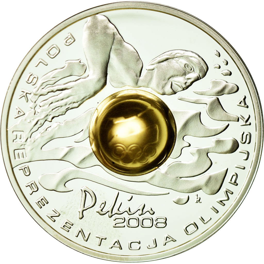 Coin, Poland, 10 Zlotych, 2008, MS(63), Silver, KM:645