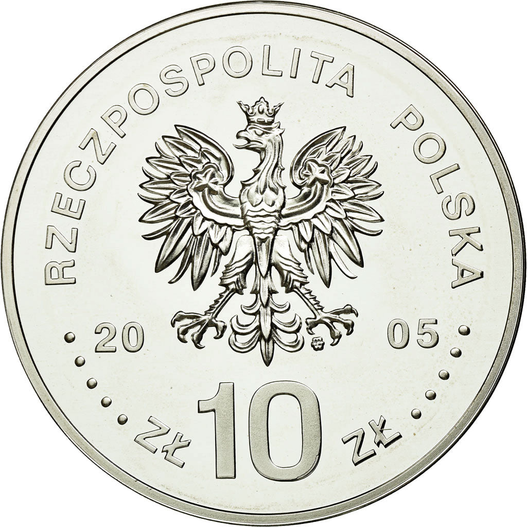 Coin, Poland, 10 Zlotych, 2005, Warsaw, MS(63), Silver