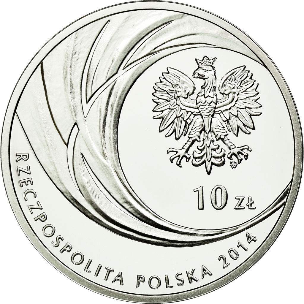 Coin, Poland, 10 Zlotych, 2014, MS(63), Silver