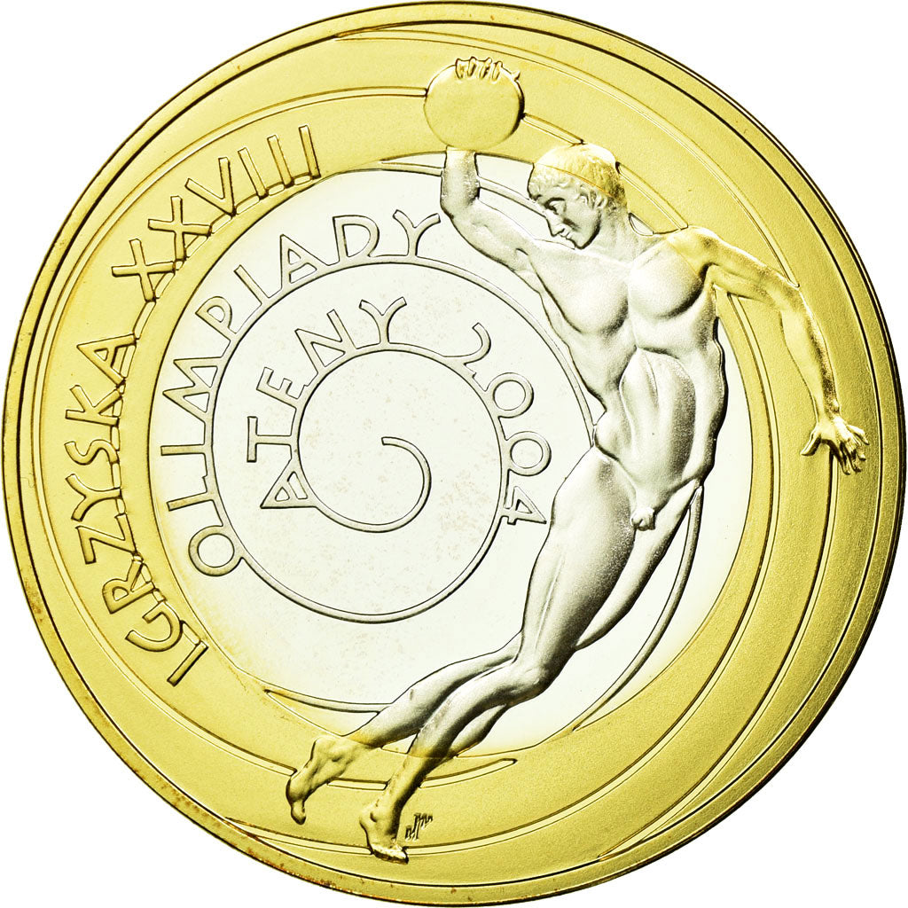 Moneda, Polonia, 10 Zlotych, 2004, Warsaw, SC, Plata, KM:518