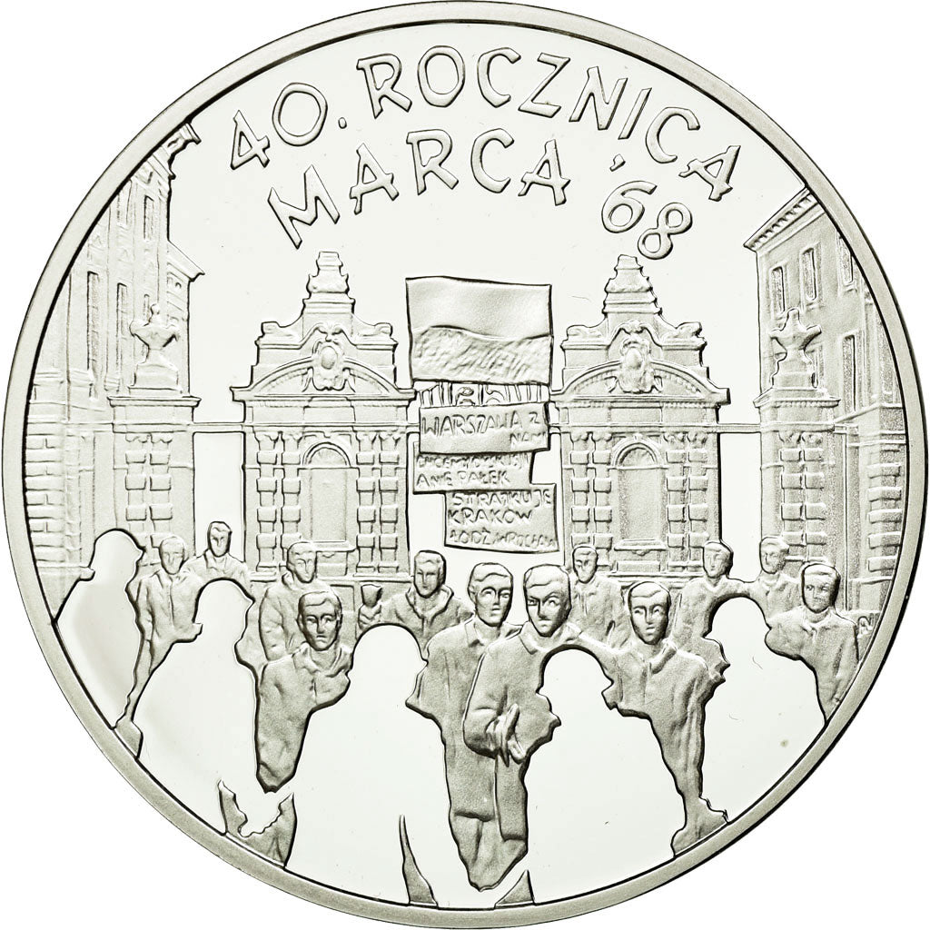 Coin, Poland, 10 Zlotych, 2008, Warsaw, MS(63), Silver, KM:632