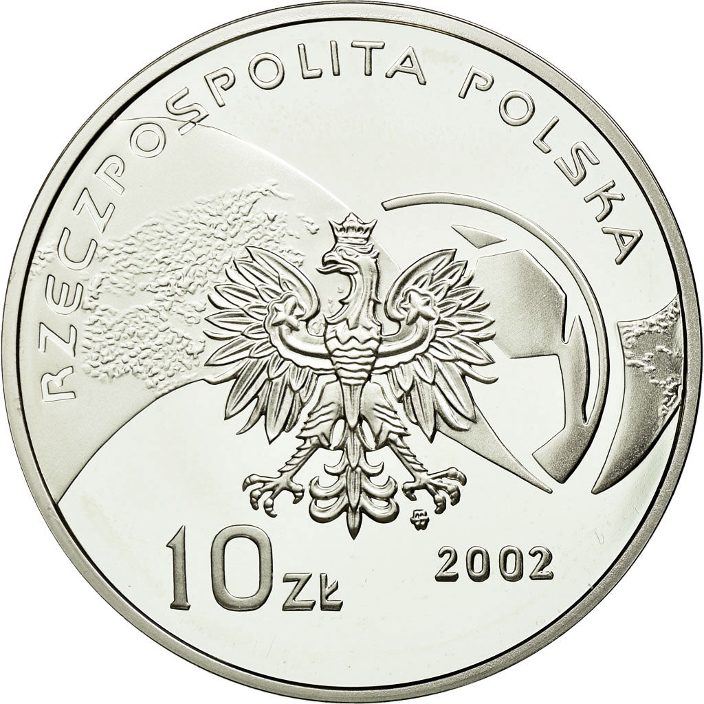 Coin, Poland, 10 Zlotych, 2002, Warsaw, MS(63), Silver, KM:434