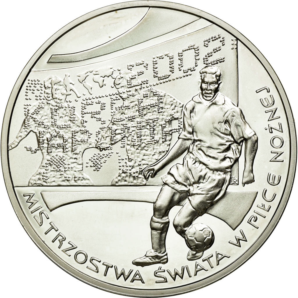 Coin, Poland, 10 Zlotych, 2002, Warsaw, MS(63), Silver, KM:434