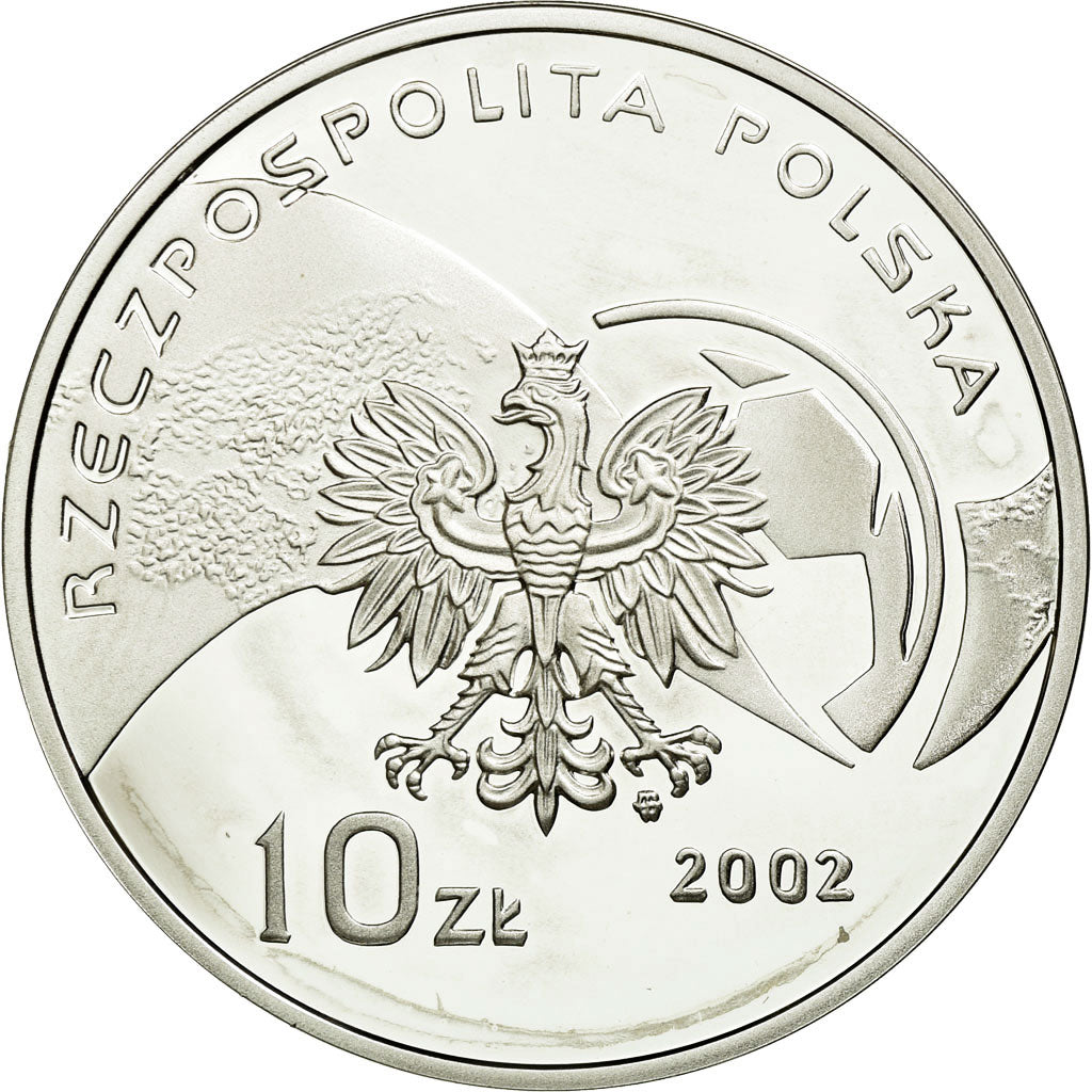 Coin, Poland, 10 Zlotych, 2002, Warsaw, MS(63), Silver, KM:434