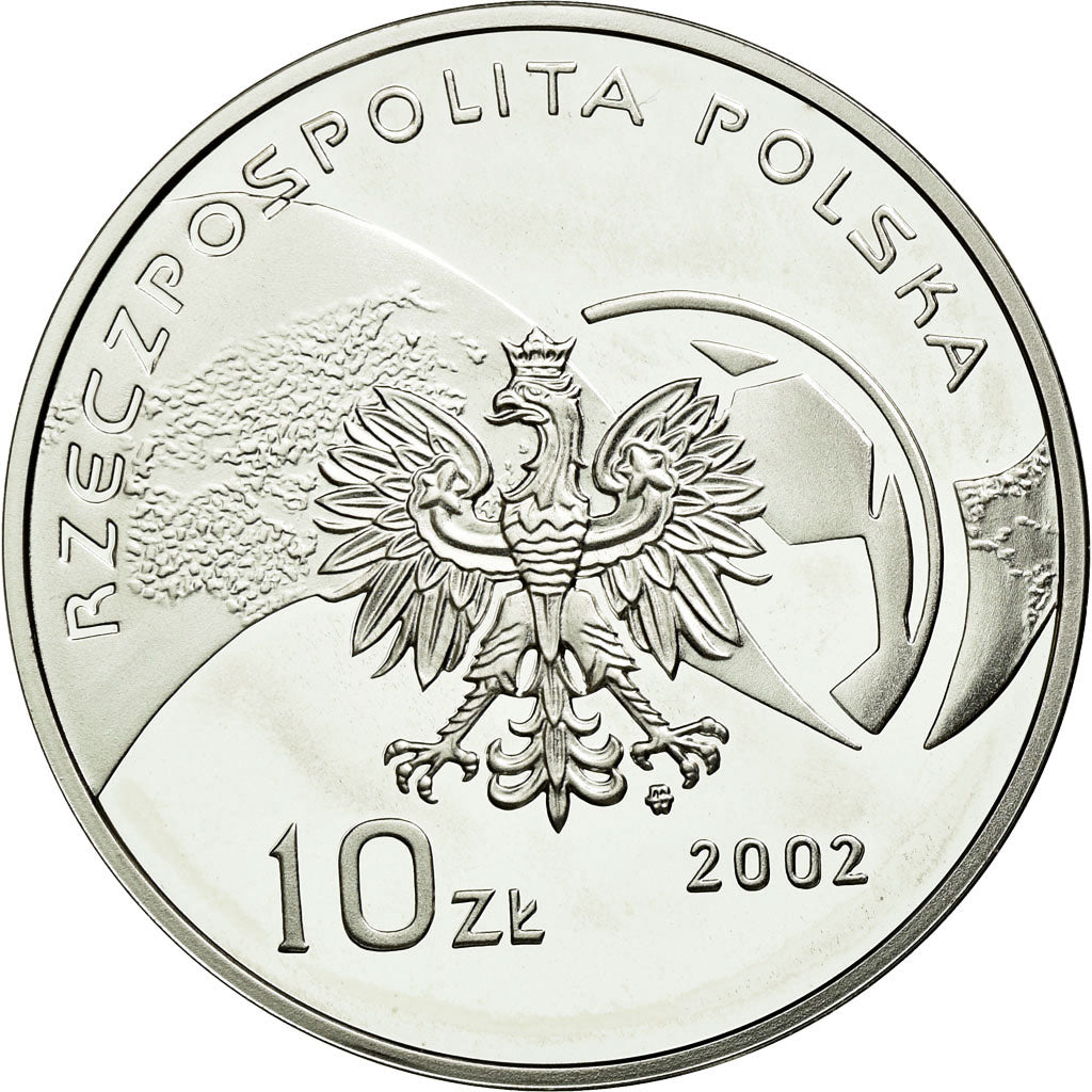 Coin, Poland, 10 Zlotych, 2002, Warsaw, MS(63), Silver, KM:434