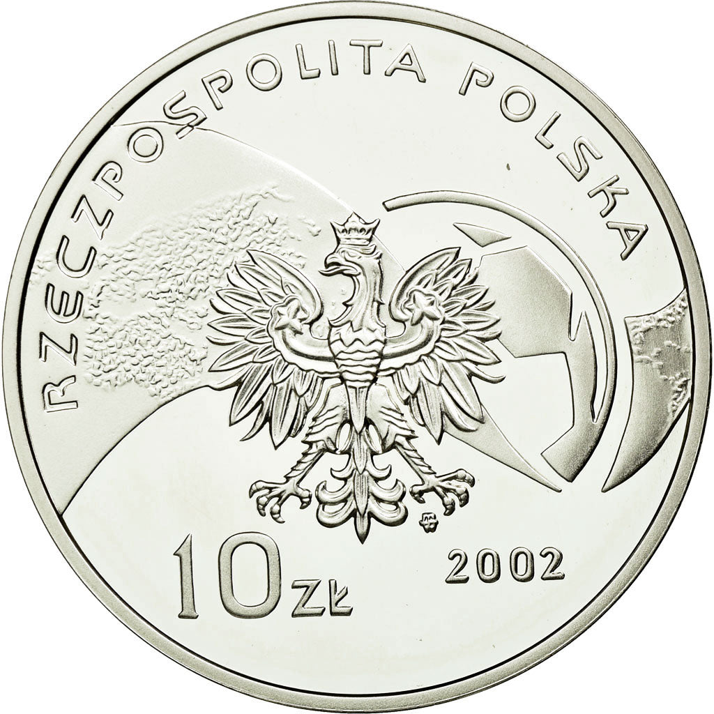 Coin, Poland, 10 Zlotych, 2002, Warsaw, MS(63), Silver, KM:434