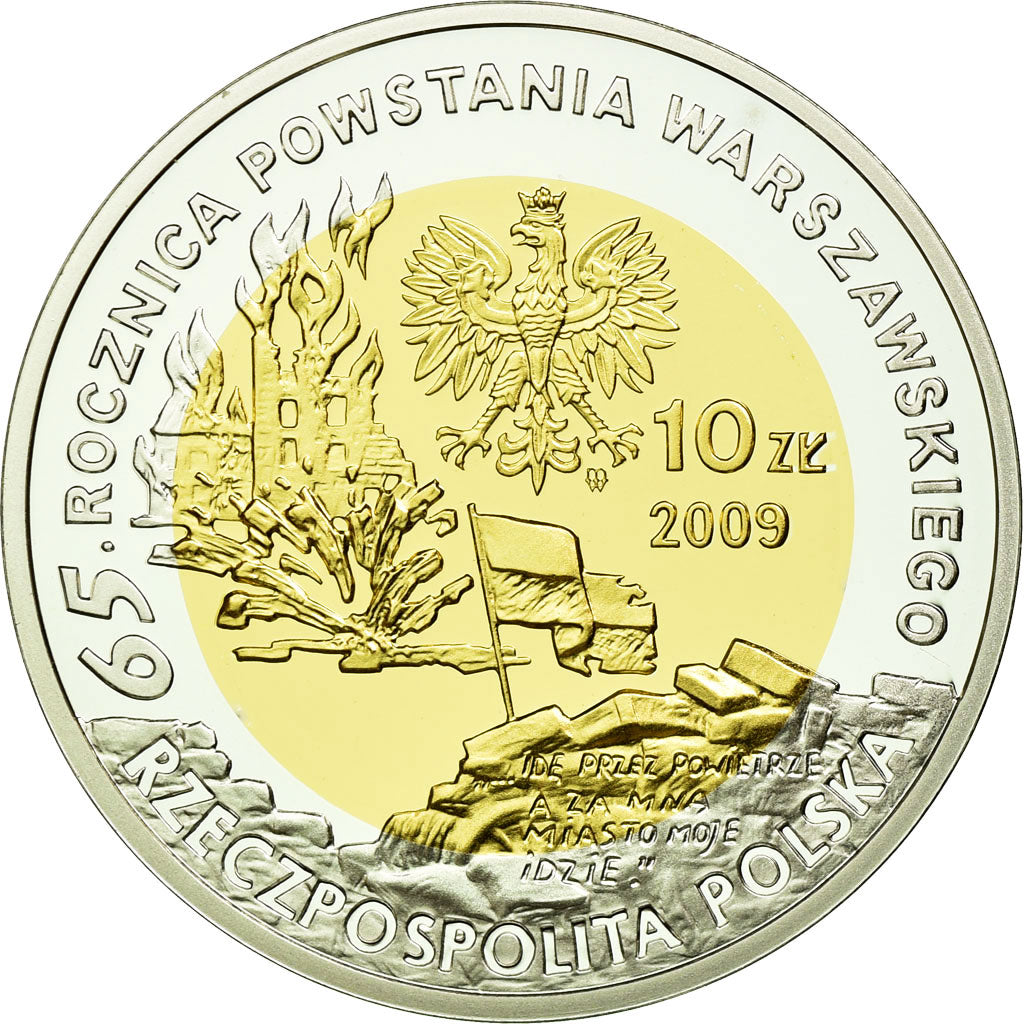 Coin, Poland, 10 Zlotych, 2009, Warsaw, MS(63), Silver, KM:688