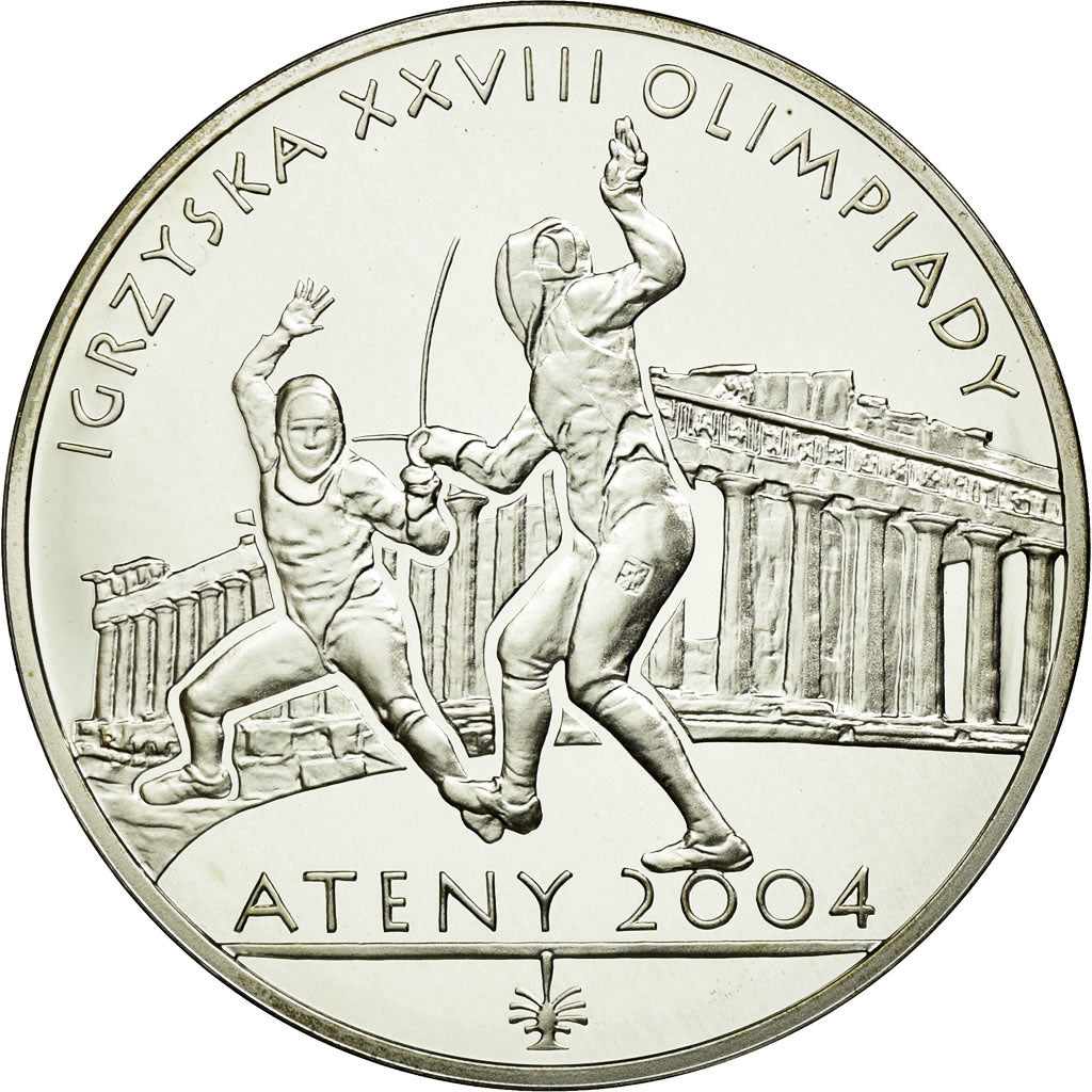 Coin, Poland, 10 Zlotych, 2004, Warsaw, MS(63), Silver, KM:517