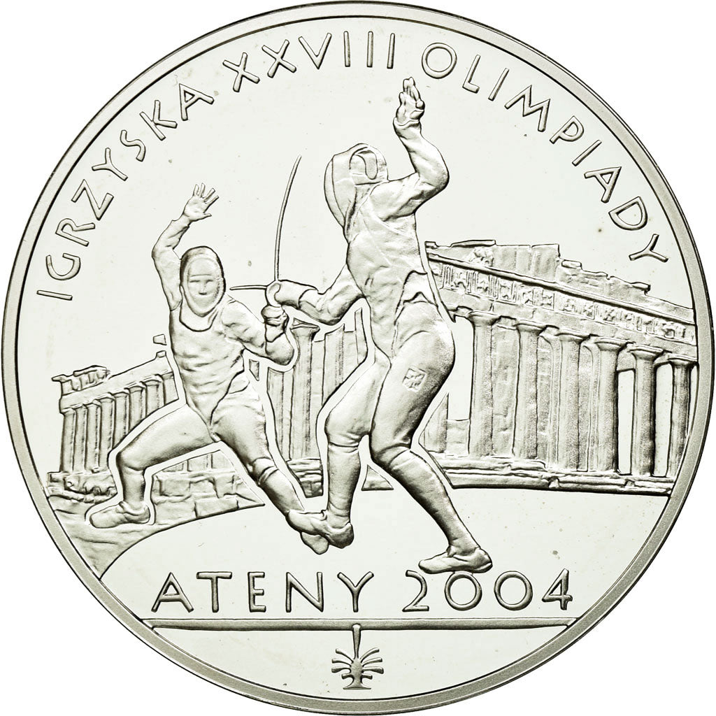 Coin, Poland, 10 Zlotych, 2004, Warsaw, MS(63), Silver, KM:517
