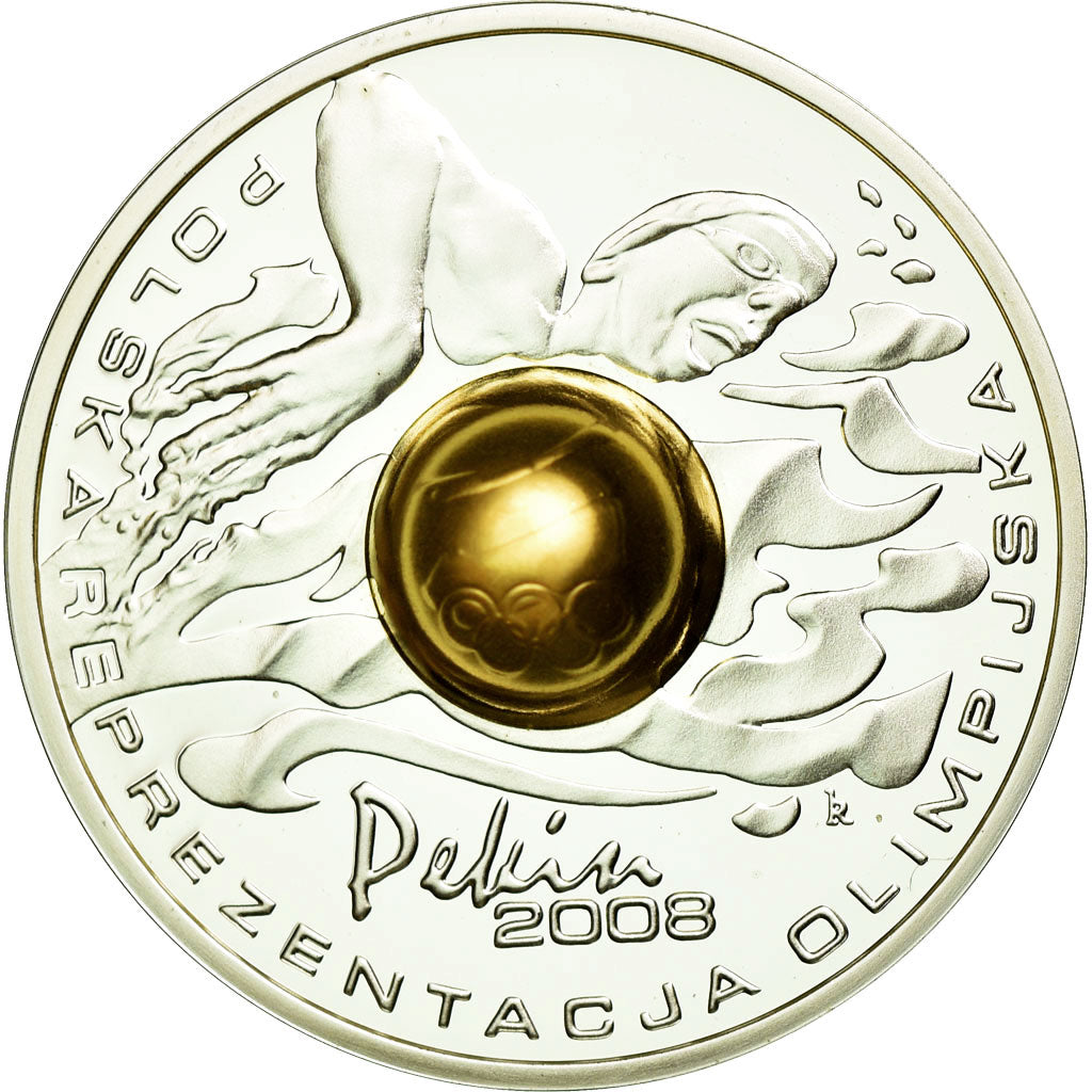 Coin, Poland, 10 Zlotych, 2008, MS(63), Silver, KM:645