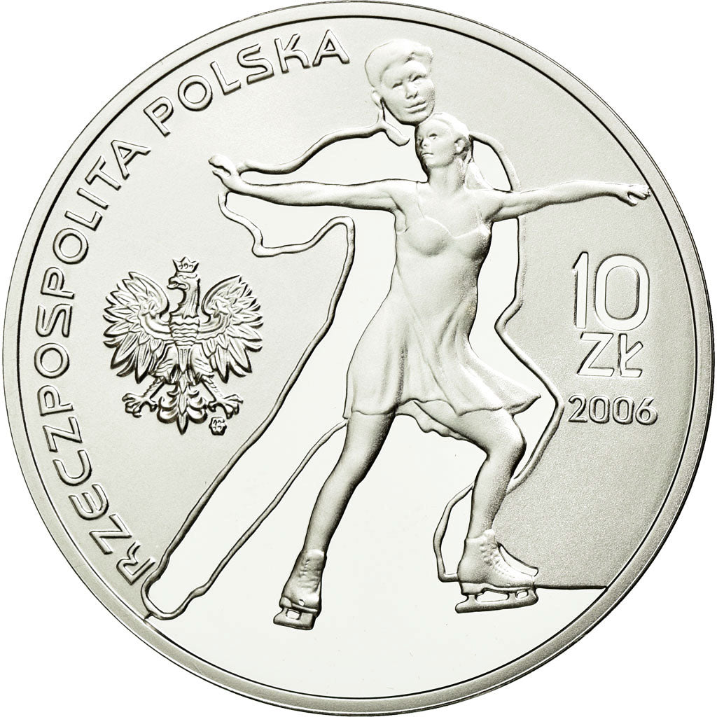 Moeda, Polónia, 10 Zlotych, 2006, Warsaw, MS(63), Prata, KM:556
