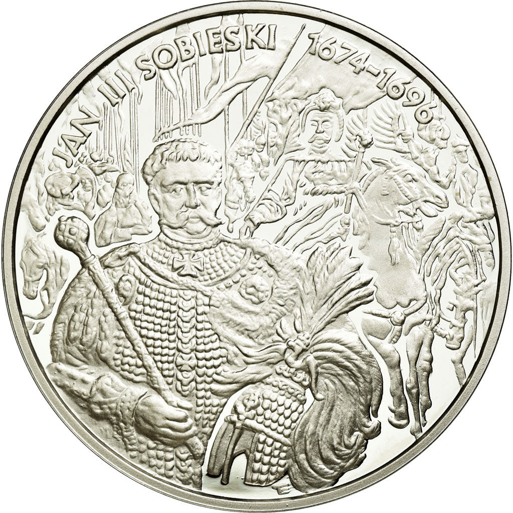 Moneda, Polonia, 10 Zlotych, 2001, Warsaw, SC, Plata, KM:425