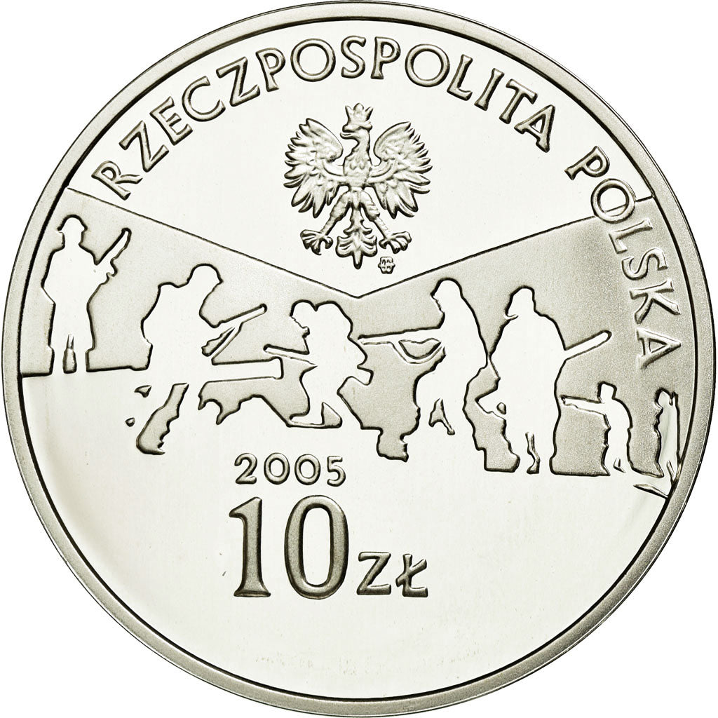 Moneda, Polonia, 10 Zlotych, 2005, Warsaw, SC, Plata, KM:554