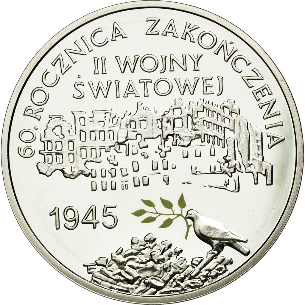 Moneda, Polonia, 10 Zlotych, 2005, Warsaw, SC, Plata, KM:554