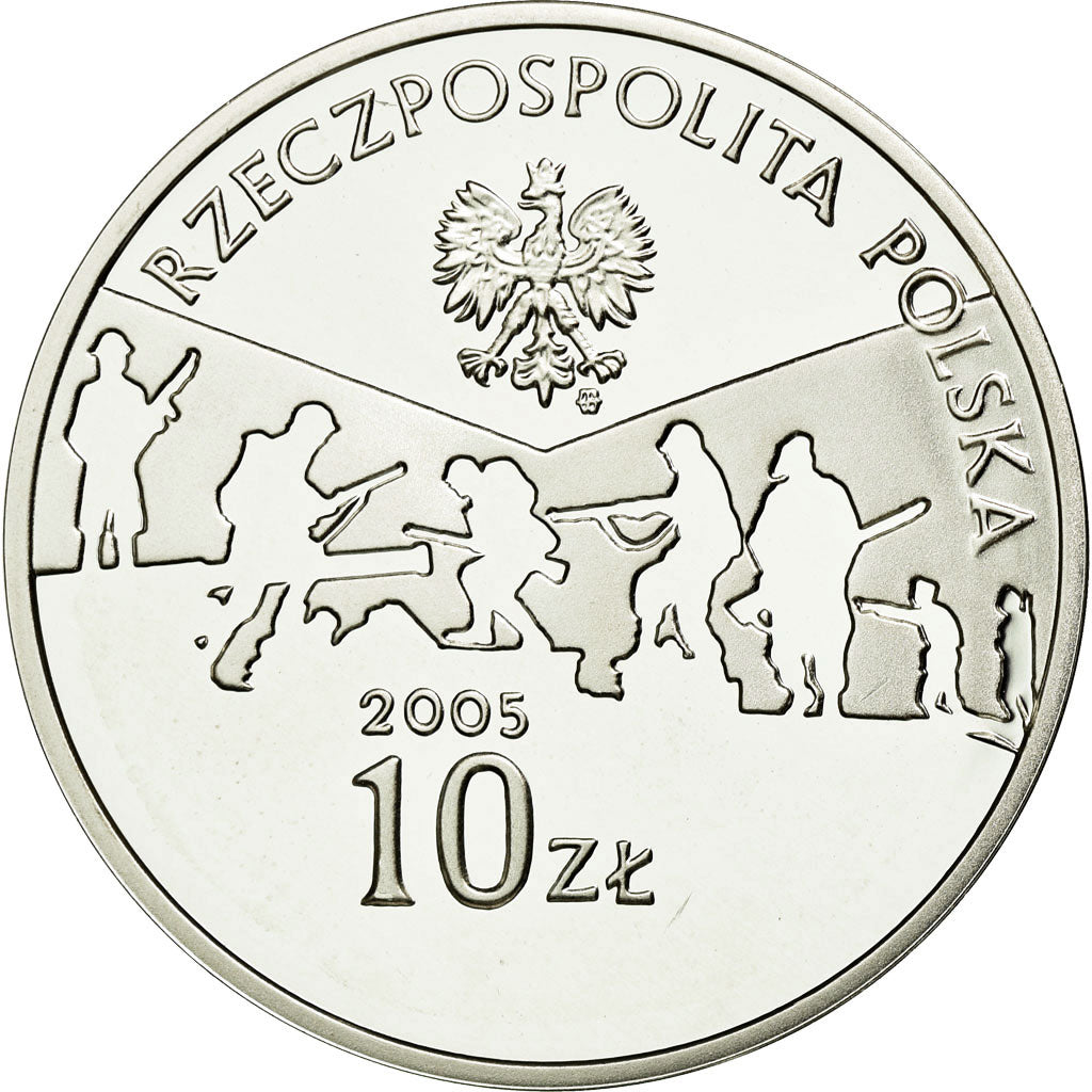 Moneda, Polonia, 10 Zlotych, 2005, Warsaw, SC, Plata, KM:554