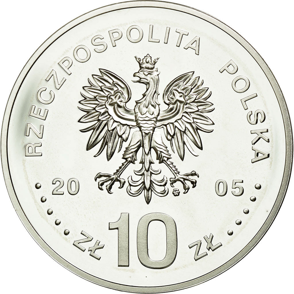 Coin, Poland, 10 Zlotych, 2005, Warsaw, MS(63), Silver, KM:553