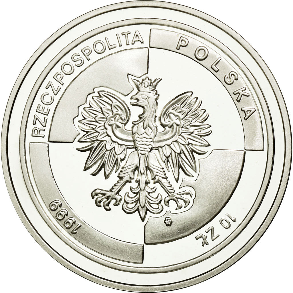 Monnaie, Pologne, 10 Zlotych, 1999, SPL, Argent, KM:359