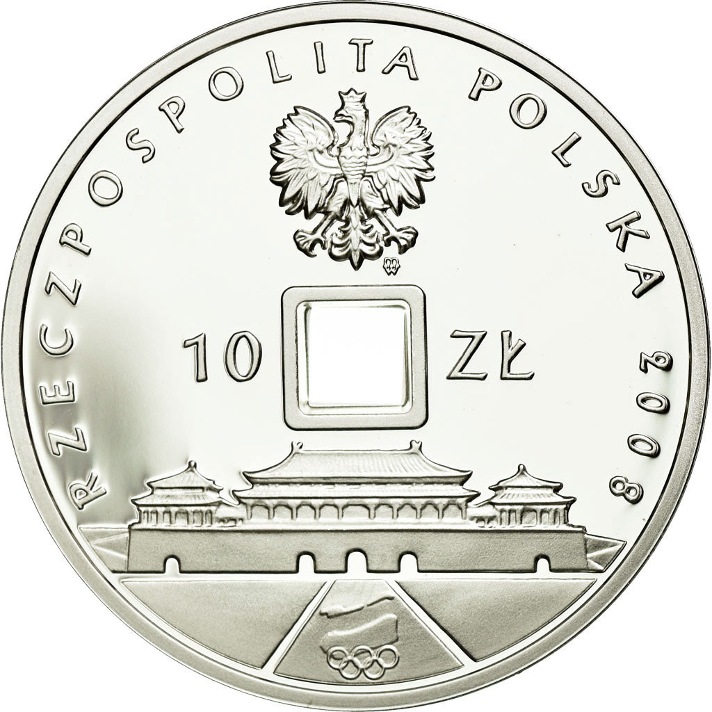 Coin, Poland, 10 Zlotych, 2008, MS(63), Silver, KM:646