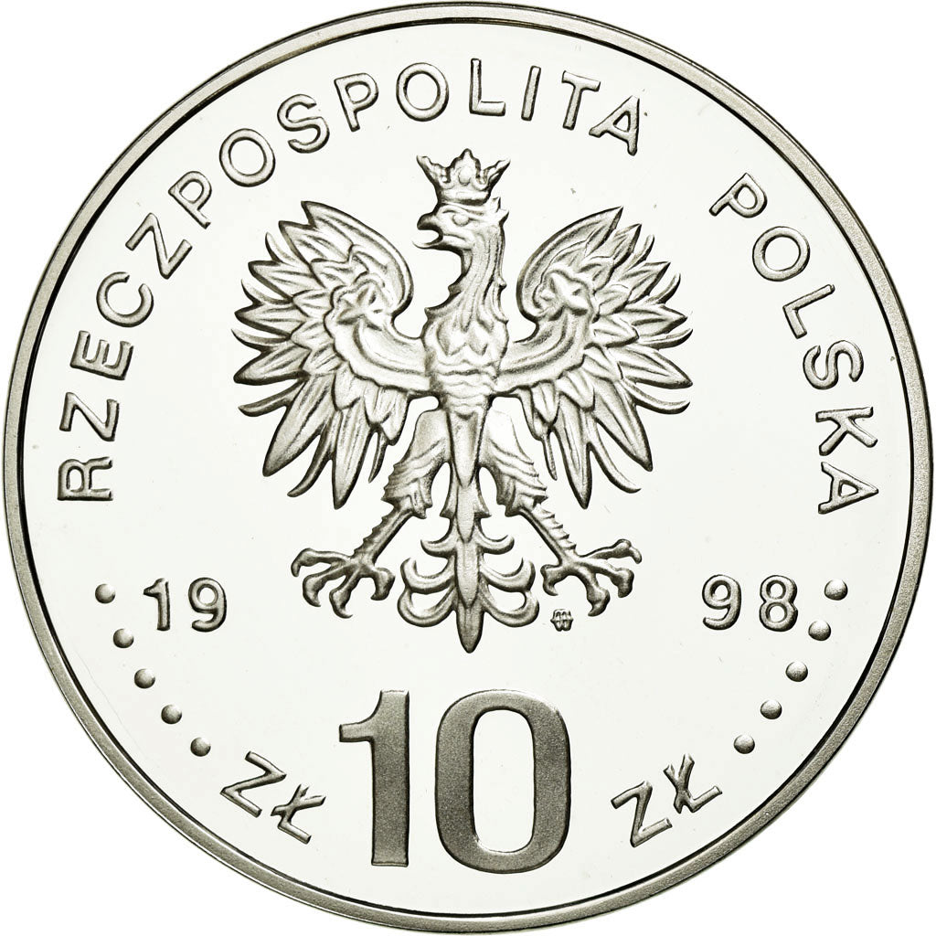 Münze, Polen, 10 Zlotych, 1998, UNZ, Silber, KM:341