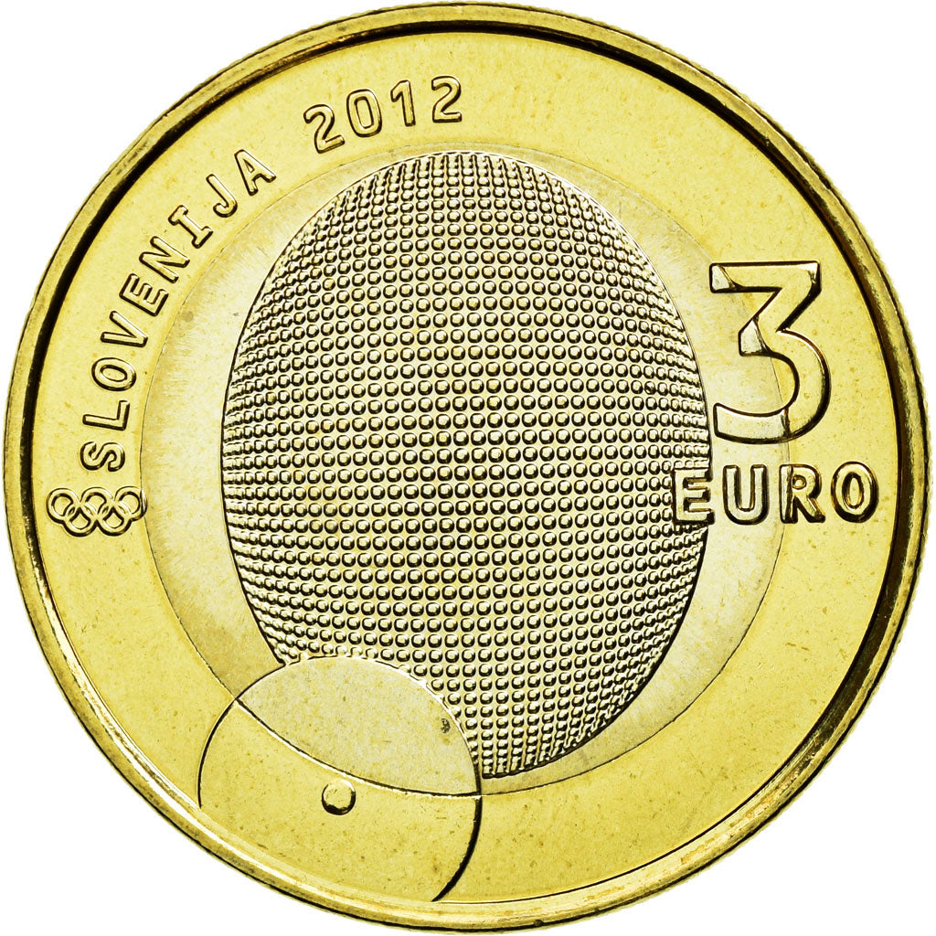Coin, Slovenia, 3 Euro, 2012, MS(63), Bi-Metallic, KM:109