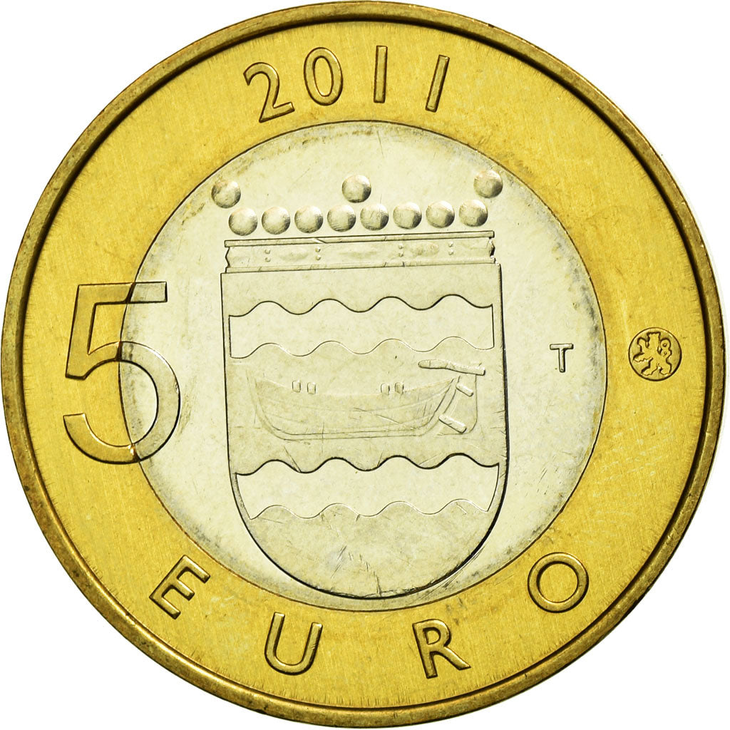 Coin, Finland, 5 Euro, 2011, Vantaa, MS(63), Bi-Metallic, KM:160