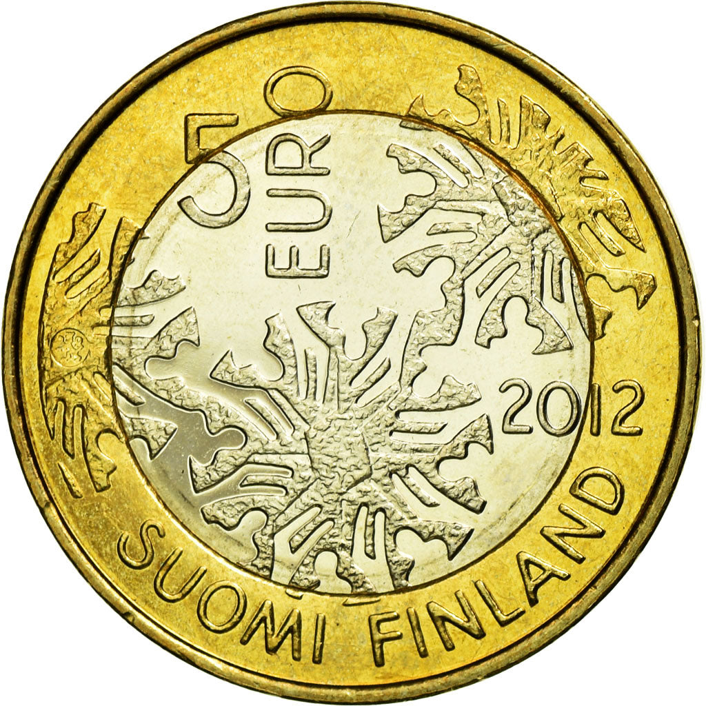 Coin, Finland, 5 Euro, 2012, Vantaa, MS(63), Bi-Metallic, KM:185
