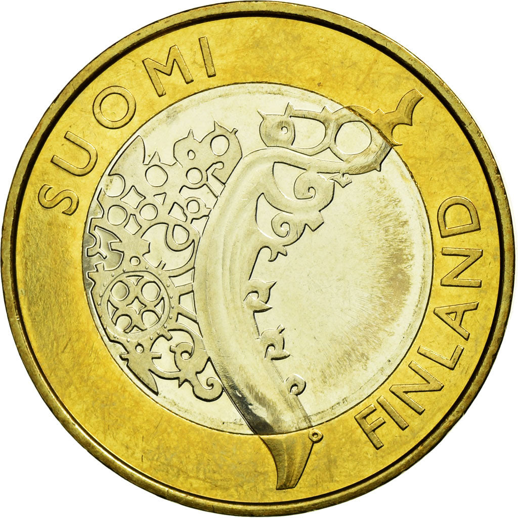 Coin, Finland, 5 Euro, 2010, Vantaa, MS(63), Bi-Metallic, KM:158