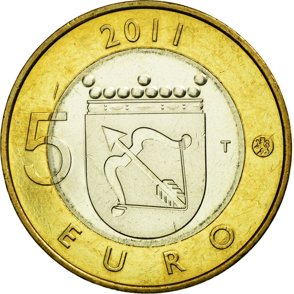 Coin, Finland, 5 Euro, 2011, Vantaa, MS(63), Bi-Metallic, KM:162