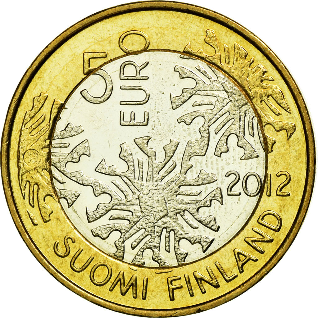 Coin, Finland, 5 Euro, 2012, Vantaa, MS(63), Bi-Metallic, KM:186