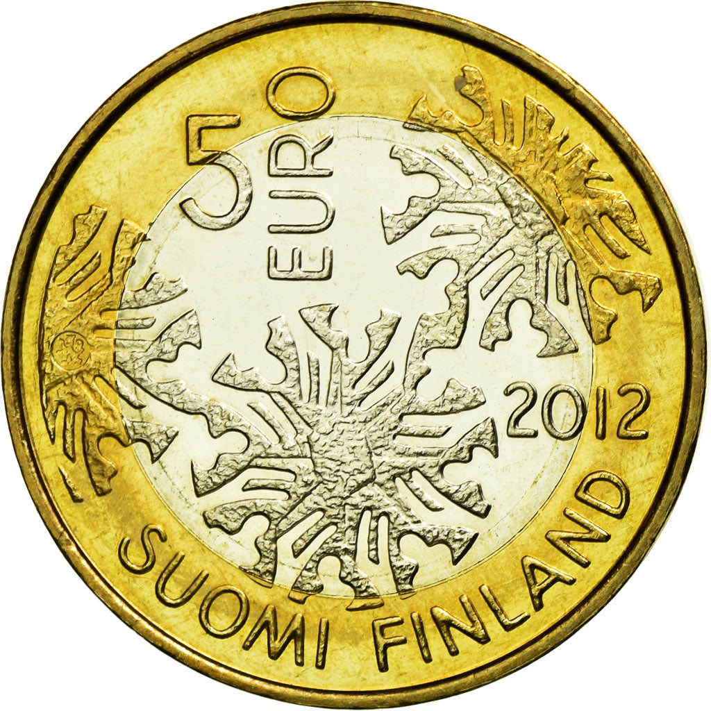 Coin, Finland, 5 Euro, 2012, Vantaa, MS(63), Bi-Metallic, KM:184