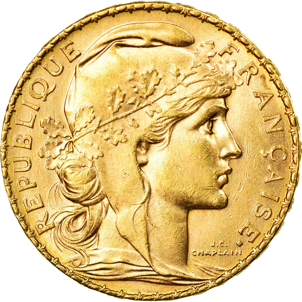 Coin, France, Marianne, 20 Francs, 1914, Paris, AU(55-58), Gold, KM:857