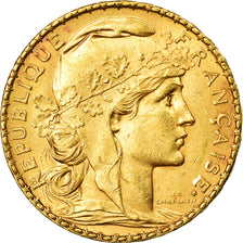 Moneda, Francia, Marianne, 20 Francs, 1901, Paris, MBC+, Oro, KM:847