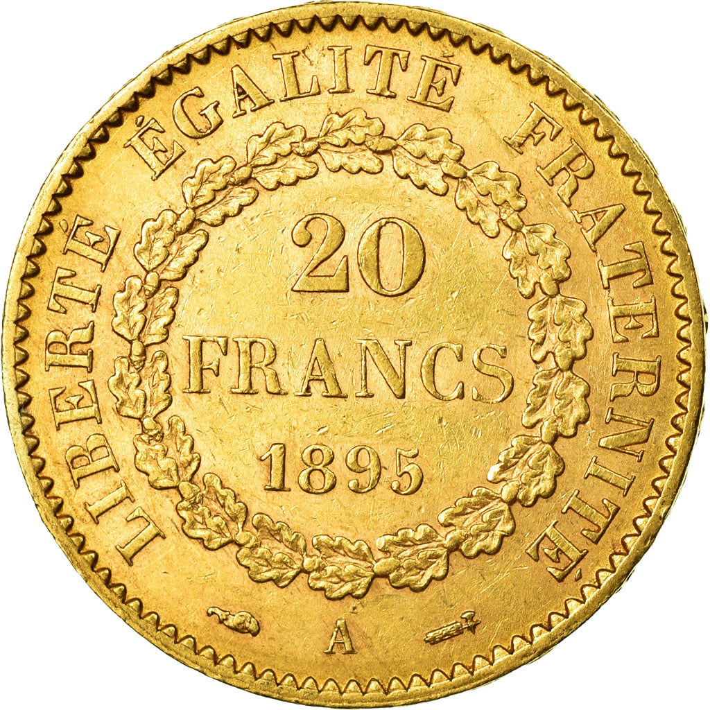 Munten, Frankrijk, Génie, 20 Francs, 1895, Paris, ZF+, Goud, KM:825