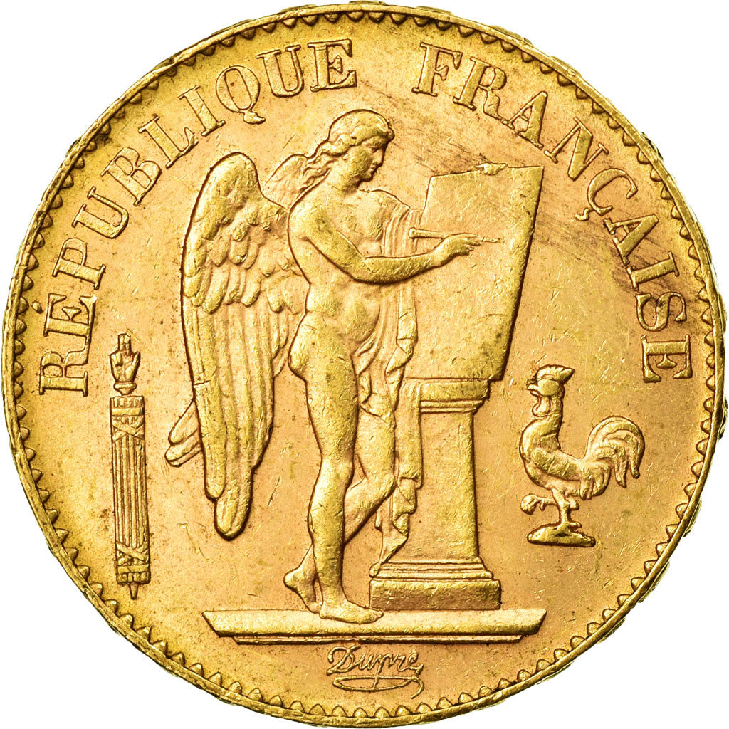 Moeda, França, Génie, 20 Francs, 1898, Paris, AU(50-53), Dourado, KM:825