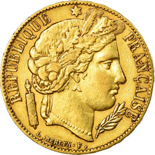 Monnaie, France, Cérès, 20 Francs, 1851, Paris, TTB+, Or, Gadoury:1059, KM:762