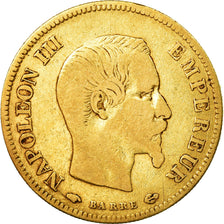 Munten, Frankrijk, Napoleon III, 10 Francs, 1857, Paris,Goud, FR+,KM 784.3
