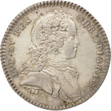 France, Royal, Jeton, 1717, MS(60-62), Silver, Feuardent #1618, 7.44