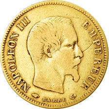 Coin, France, Napoleon III, 10 Francs, 1855, Paris, VF(30-35),Gold, KM 784.3