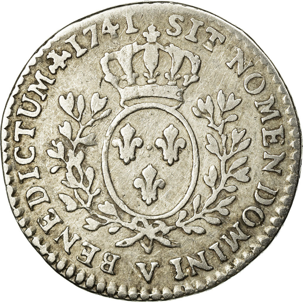 Monnaie, France, Louios XV, 1/10 ECU, 1741, Troyes, TB+, Argent, Gadoury:292