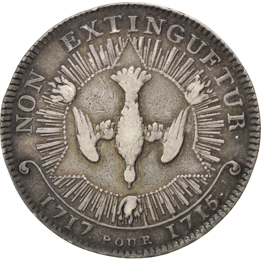 France, Jeton, Royal, 1717, EF(40-45), Silver, Feuardent:1618
