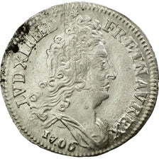 Monnaie, France, Louis XIV, 10 Sols aux insignes,1706, Paris,TTB,KM 349.1