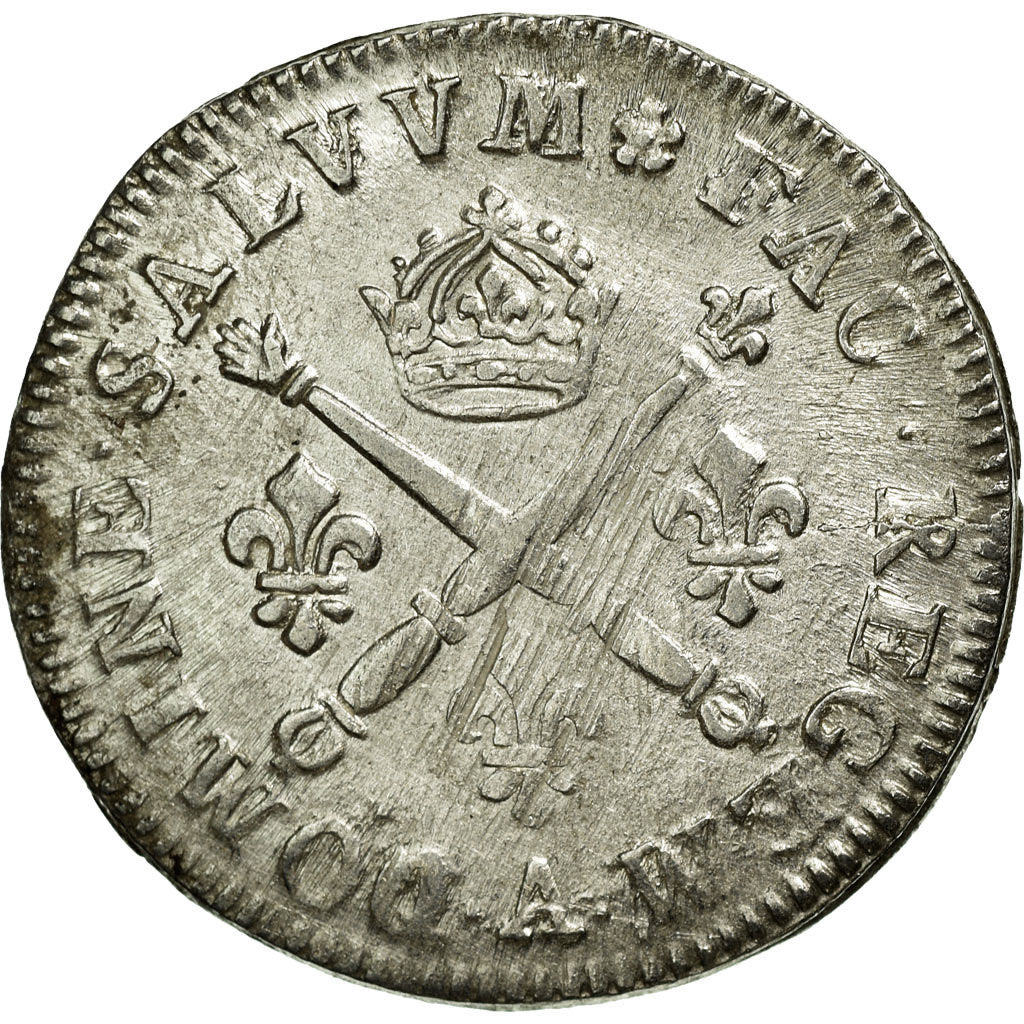 Monnaie, France, Louis XIV, 10 Sols aux insignes,1706, Paris,TTB,KM 349.1