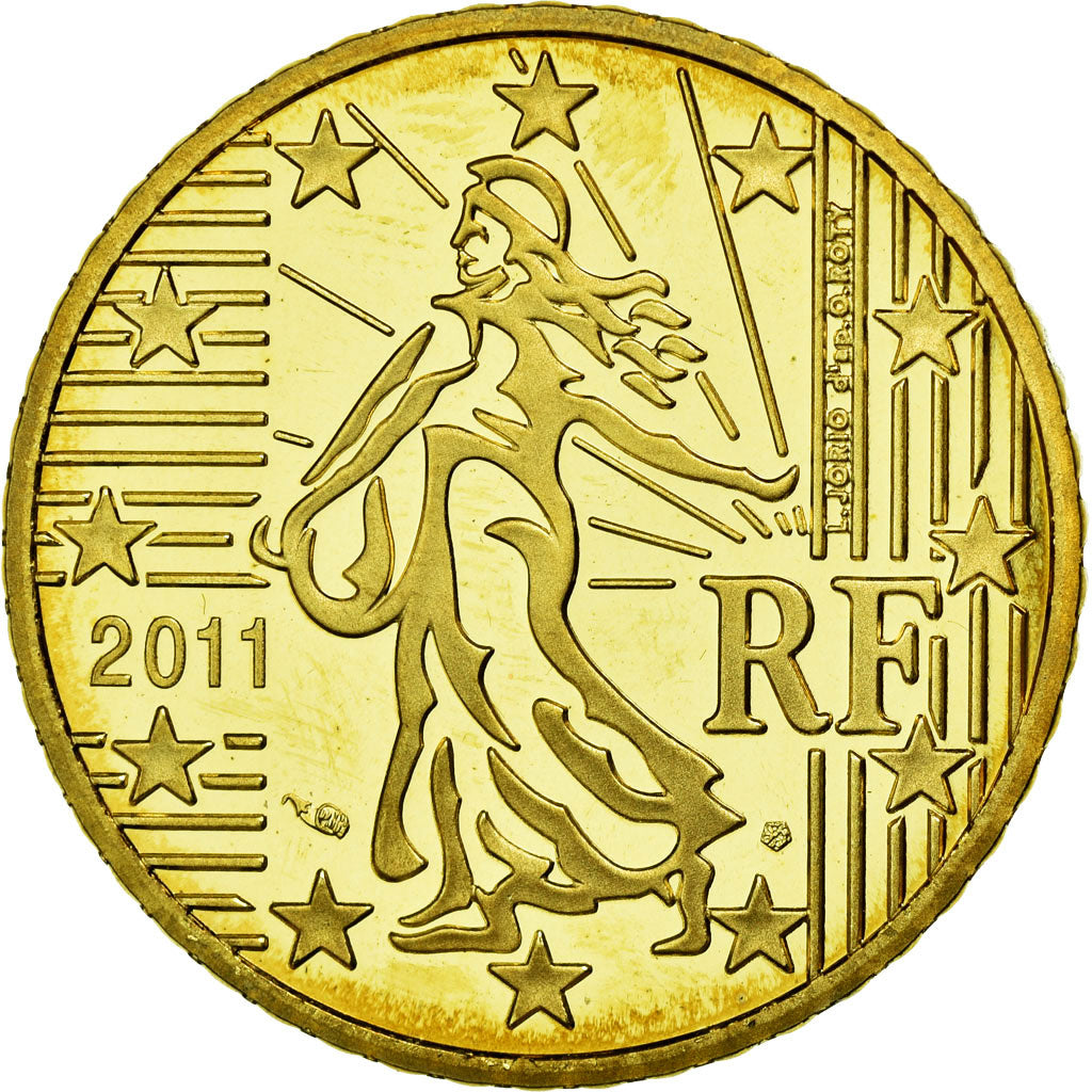 Frankreich, 50 Euro Cent, 2011, UNZ, Messing, KM:1412