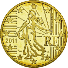 France, 50 Euro Cent, 2011, MS(63), Brass, KM:1412