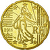 France, 20 Euro Cent, 2011, MS(63), Brass, KM:1411