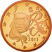 France, 2 Euro Cent, 2011, MS(63), Copper Plated Steel, KM:1283
