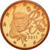 Frankrijk, Euro Cent, 2011, UNC-, Copper Plated Steel, KM:1282