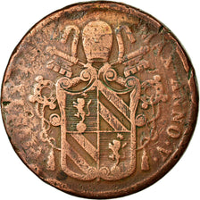 Moneda, Estados italianos, PAPAL STATES, Pius IX, 5 Baiocchi, 1850, BC, Cobre