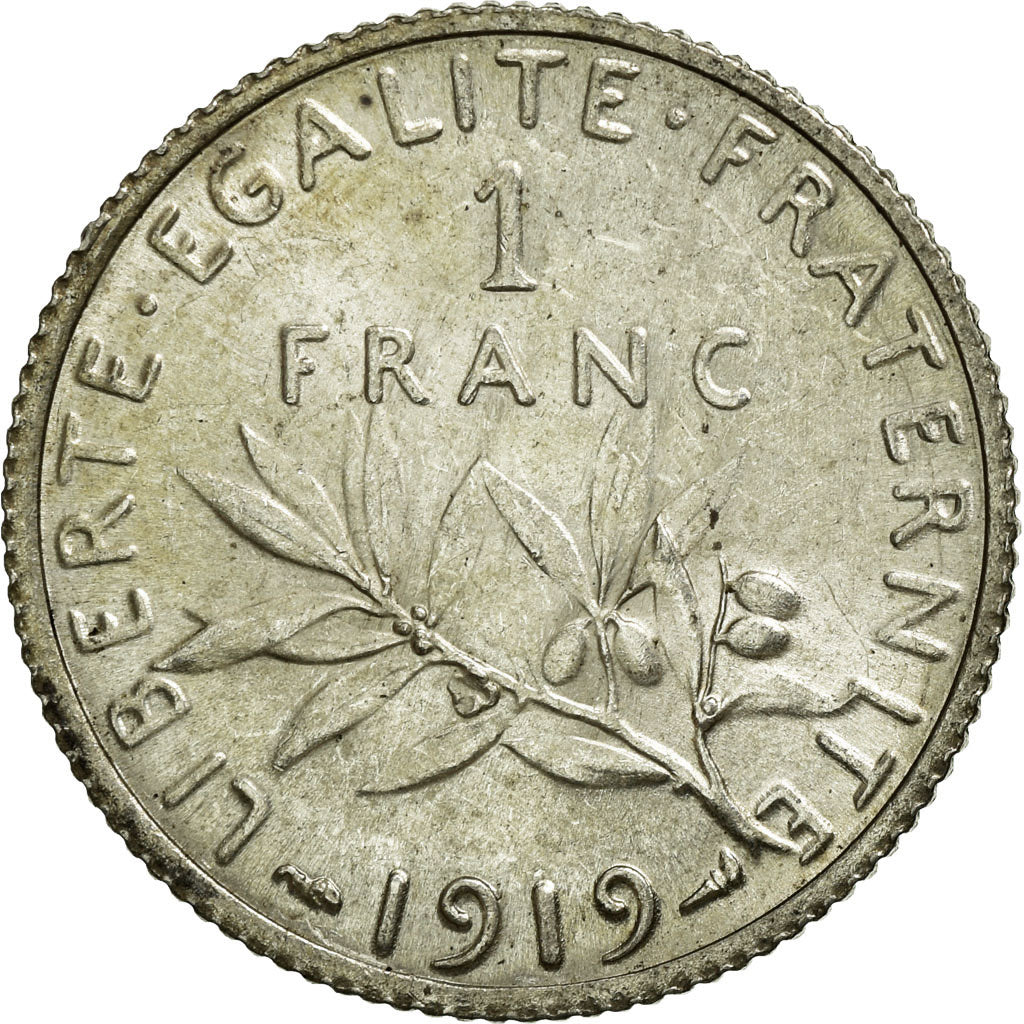 Monnaie, France, Semeuse, Franc, 1919, Paris, SUP+, Argent, Gadoury:467