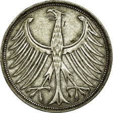 Coin, GERMANY - FEDERAL REPUBLIC, 5 Mark, 1958, Munich, EF(40-45), Silver